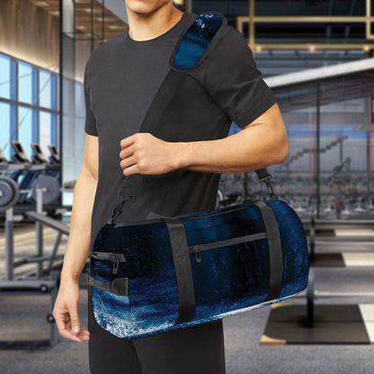 Night Forest And Moonlight Print Gym Bag