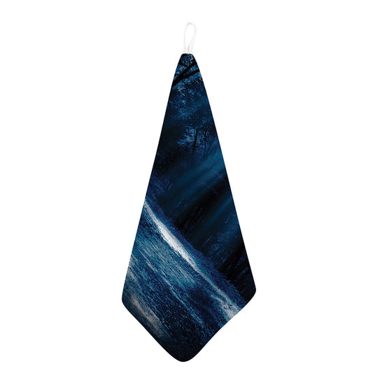 Night Forest And Moonlight Print Hand Towel