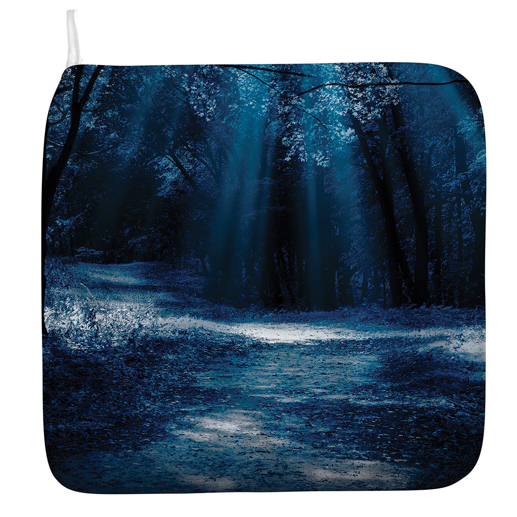 Night Forest And Moonlight Print Hand Towel