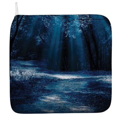 Night Forest And Moonlight Print Hand Towel