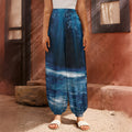 Night Forest And Moonlight Print Harem Pants