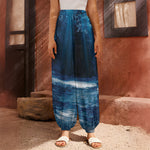 Night Forest And Moonlight Print Harem Pants