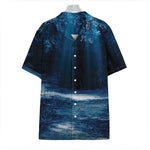 Night Forest And Moonlight Print Hawaiian Shirt