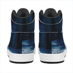 Night Forest And Moonlight Print High Top Leather Sneakers
