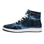 Night Forest And Moonlight Print High Top Leather Sneakers