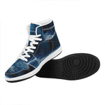 Night Forest And Moonlight Print High Top Leather Sneakers