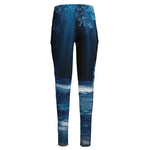 Night Forest And Moonlight Print High-Waisted Pocket Leggings