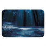 Night Forest And Moonlight Print Indoor Door Mat