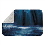Night Forest And Moonlight Print Indoor Door Mat