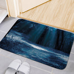 Night Forest And Moonlight Print Indoor Door Mat