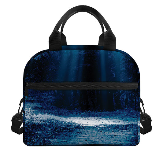 Night Forest And Moonlight Print Insulated Lunch Bag