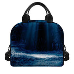 Night Forest And Moonlight Print Insulated Lunch Bag