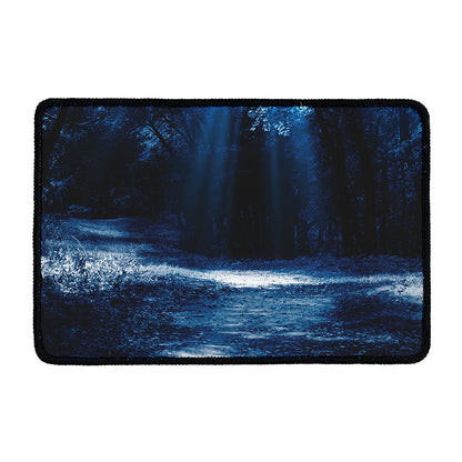 Night Forest And Moonlight Print Kitchen Mat