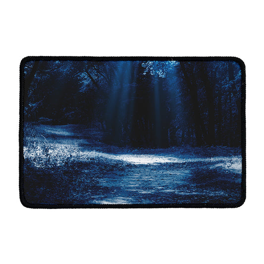 Night Forest And Moonlight Print Kitchen Mat