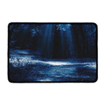Night Forest And Moonlight Print Kitchen Mat