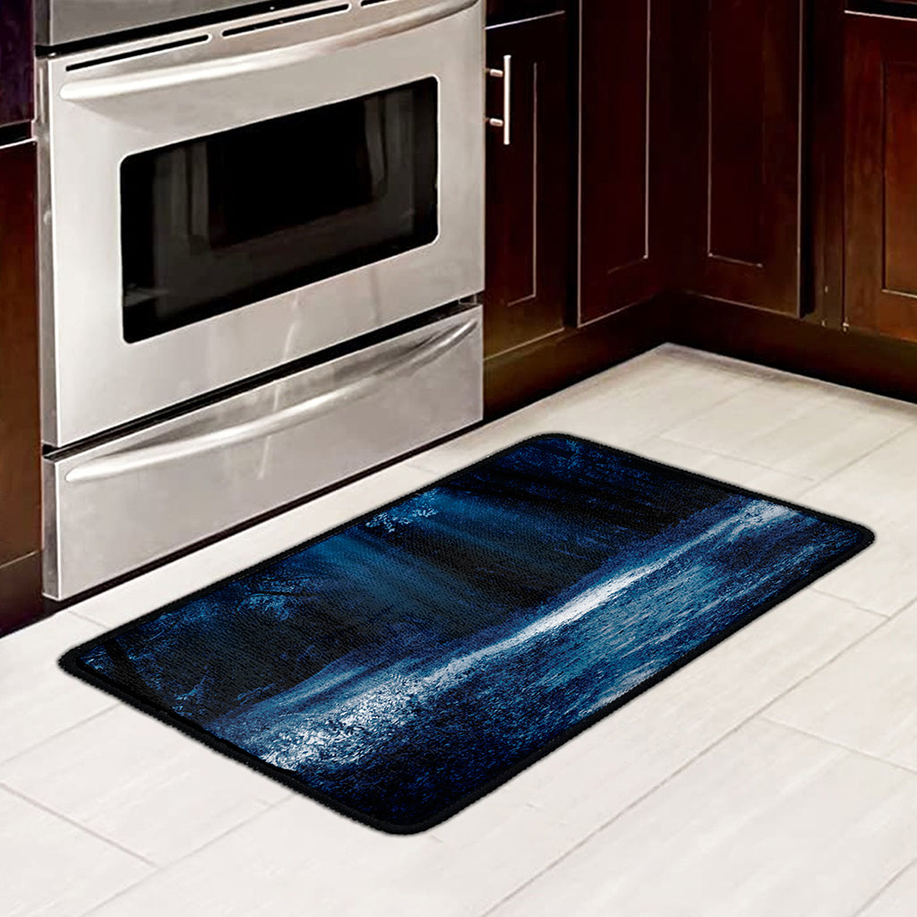Night Forest And Moonlight Print Kitchen Mat