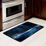 Night Forest And Moonlight Print Kitchen Mat