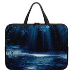 Night Forest And Moonlight Print Laptop Sleeve With Handle