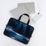 Night Forest And Moonlight Print Laptop Sleeve With Handle