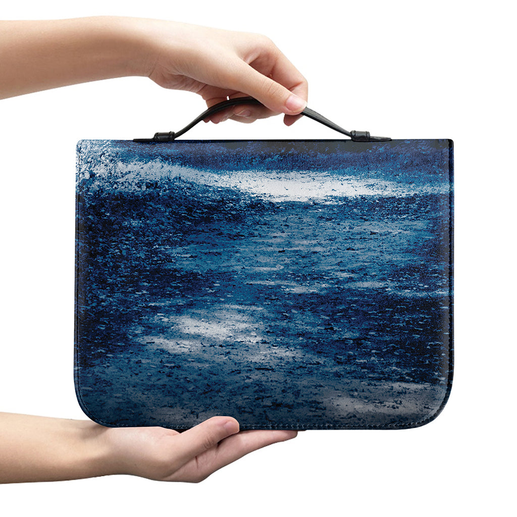 Night Forest And Moonlight Print Leather Bible Cover