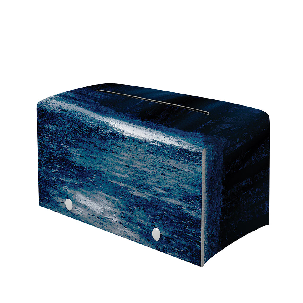 Night Forest And Moonlight Print Leather Tissue Box Cover