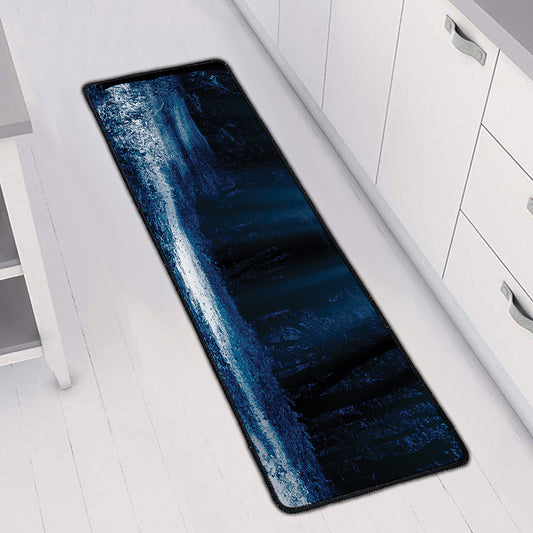 Night Forest And Moonlight Print Long Kitchen Mat