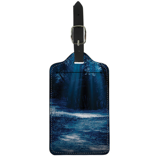 Night Forest And Moonlight Print Luggage Tag