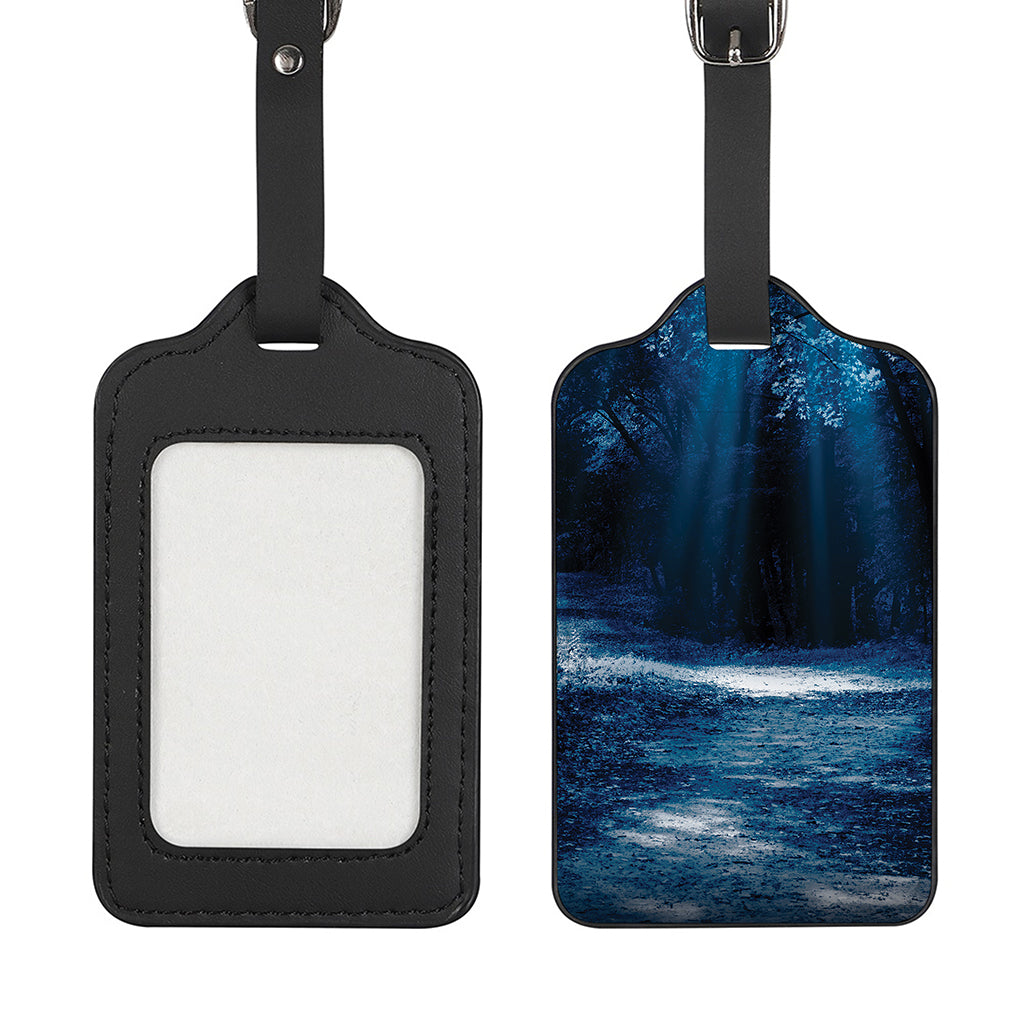 Night Forest And Moonlight Print Luggage Tag