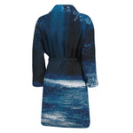 Night Forest And Moonlight Print Men's Bathrobe