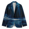 Night Forest And Moonlight Print Men's Blazer