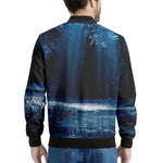 Night Forest And Moonlight Print Men's Bomber Jacket