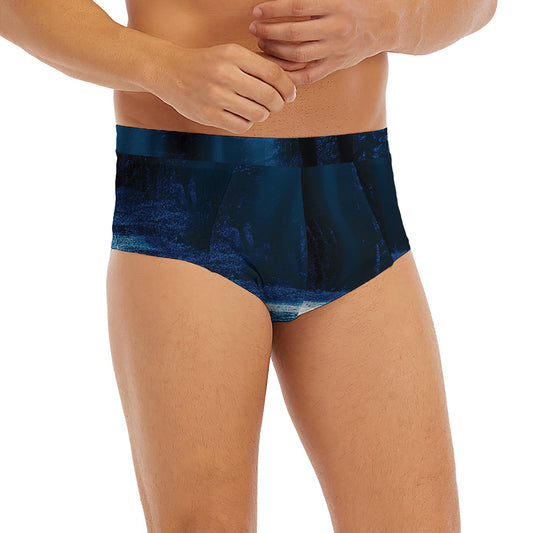 Night Forest And Moonlight Print Men's Briefs