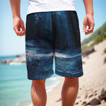 Night Forest And Moonlight Print Men's Cargo Shorts