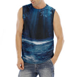 Night Forest And Moonlight Print Men's Fitness Tank Top