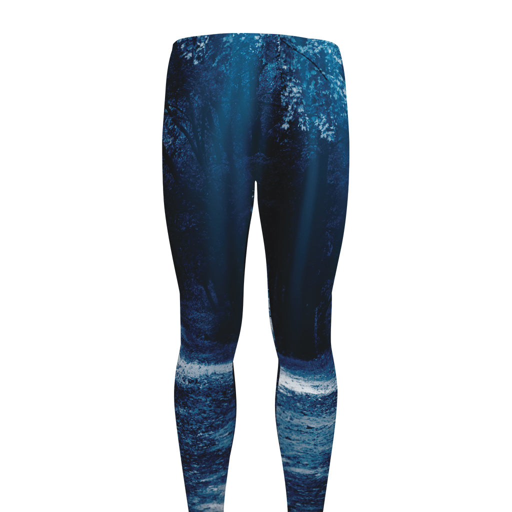 Night Forest And Moonlight Print Men's leggings