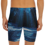 Night Forest And Moonlight Print Men's Long Boxer Briefs