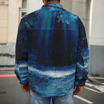 Night Forest And Moonlight Print Men's Shirt Jacket