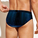 Night Forest And Moonlight Print Men's Swim Briefs