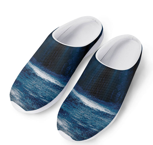 Night Forest And Moonlight Print Mesh Casual Shoes