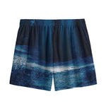 Night Forest And Moonlight Print Mesh Shorts