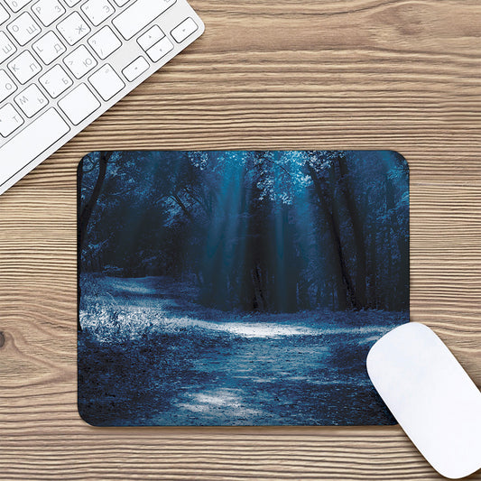 Night Forest And Moonlight Print Mouse Pad