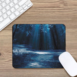 Night Forest And Moonlight Print Mouse Pad