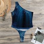 Night Forest And Moonlight Print One Shoulder Bodysuit