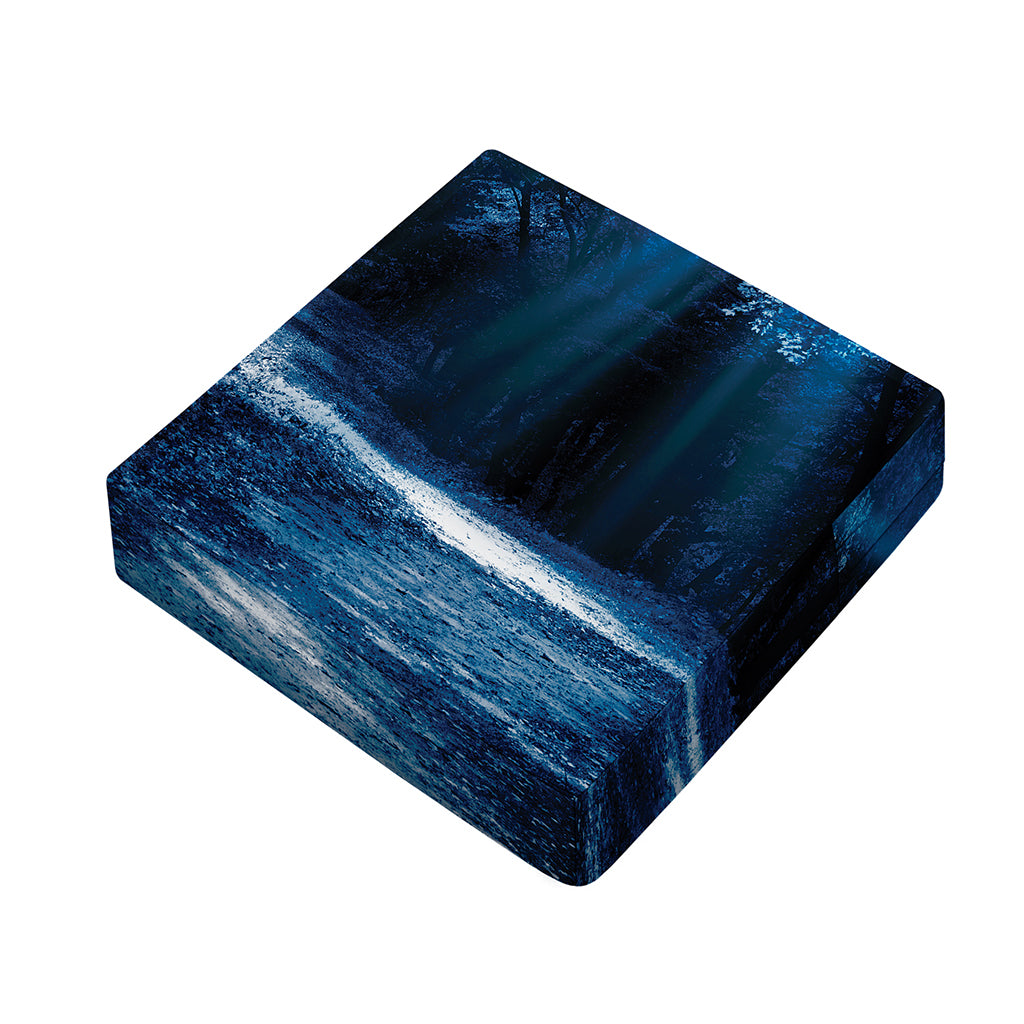 Night Forest And Moonlight Print Outdoor Seat Cushion Cover