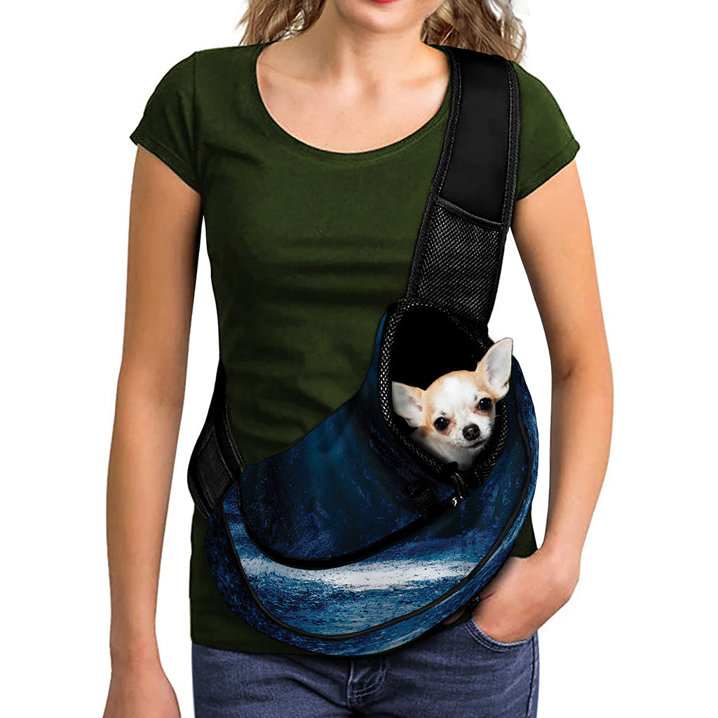 Night Forest And Moonlight Print Pet Sling Carrier