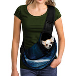 Night Forest And Moonlight Print Pet Sling Carrier