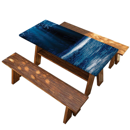 Night Forest And Moonlight Print Picnic Table Cover
