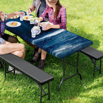 Night Forest And Moonlight Print Picnic Table Cover