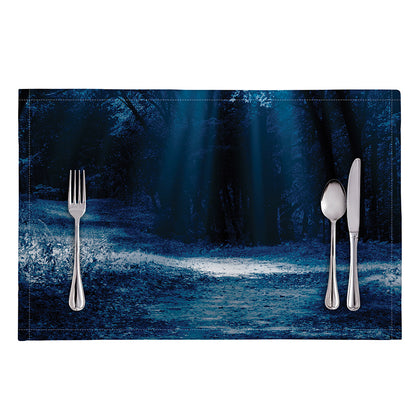 Night Forest And Moonlight Print Placemat