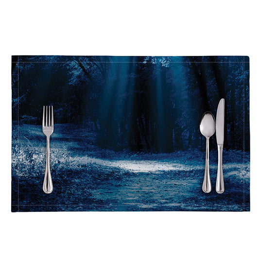 Night Forest And Moonlight Print Placemat